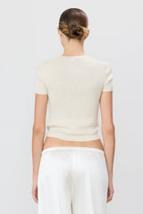 Rib Stitch Baby Tee - Bone