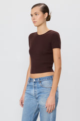 Rib Stitch Baby Tee - Espresso