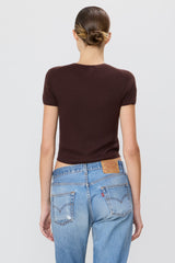 Rib Stitch Baby Tee - Espresso