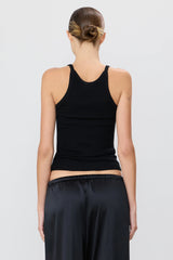Rib Stitch Tank - Black
