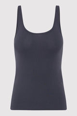 Organic Cotton Slim Scoop Tank - Storm