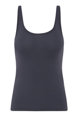 Organic Cotton Slim Scoop Tank - Storm