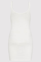 Organic Cotton Slip Dress - White