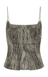Savanna Stretch Silk Cami - Zebra