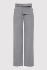 Carter Pocket Belt Pants - Grey Pinstripe