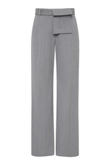 Carter Pocket Belt Pants - Grey Pinstripe