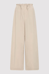 Petite Paperbag Waist Pants - Cream