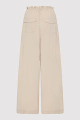 Petite Paperbag Waist Pants - Cream