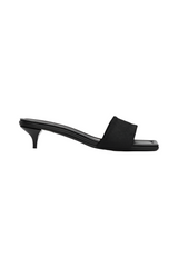 Pony Hair Minimal Heel - Black