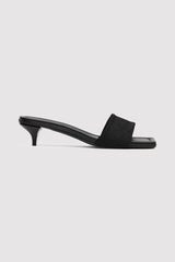 Pony Hair Minimal Heel - Black