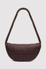 Lattice Weave Crescent Bag - Port