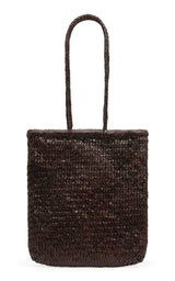 Bagu Woven Tote - Chocolate