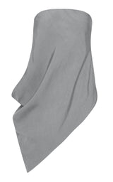 Strapless Asymm Drape Top - Mist