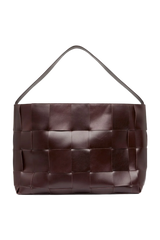 Woven Large Tote - Chocolate