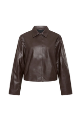 Cocoon Leather Jacket - Chocolate