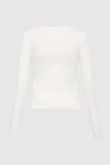 Organic Cotton Long Sleeve Top - White
