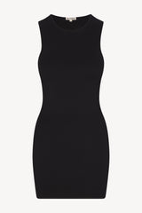 Sleeveless Crewneck Mini Dress - Black