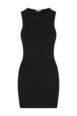 Sleeveless Crewneck Mini Dress - Black