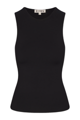 Sleeveless Crewneck Top - Black