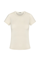 Modal Crewneck S/S T-Shirt - Ivory