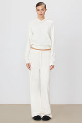 Drawstring Wide Leg Sweatpant - Bone