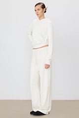 Drawstring Wide Leg Sweatpant - Bone