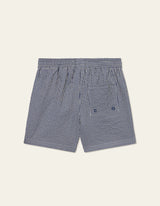 Stan Seersucker Swim Shorts - Light Sand/Blueprint