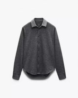 Merino Jersey Tomlin Shirt - Charcoal