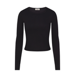 Long Sleeve Baby Tee - Black - BLVD