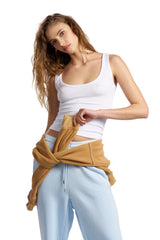 Verona Scoop Tank - White