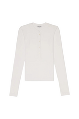 Verona L/S Henley - White