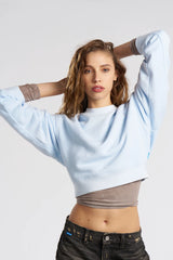 Boston Crop Crew - Vintage Powder Blue
