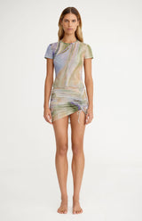 Ayda Mini Skirt - Lavender Marble