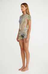 Ayda Mini Skirt - Lavender Marble