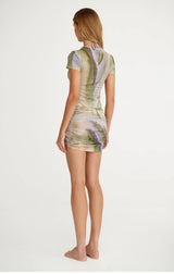 Ayda Mini Skirt - Lavender Marble
