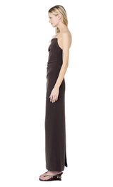 Lior Strapless dress - Espresso - BLVD