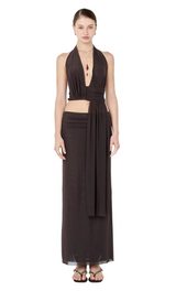 Eva Drap Top - Dark Chocolate - BLVD