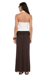 Eva Maxi Skirt - Dark Chocolate - BLVD