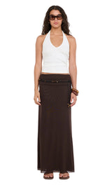 Eva Maxi Skirt - Dark Chocolate - BLVD