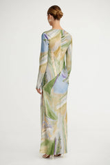 Bianca Long Sleeve Dress - Lavender Marble