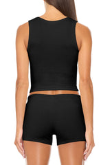 Square Neck Tank - Black