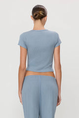 Short Sleeve Baby Tee - Slate (butter rib) - BLVD