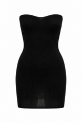 Curve Knit Mini Dress - Black