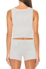 Square Neck Tank - Grey