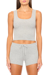 Square Neck Tank - Grey