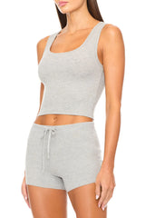 Square Neck Tank - Grey