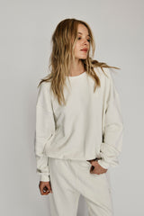 Oversized Crewneck Sweatshirt - Cream