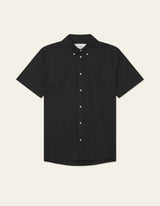 Konrad Linen SS Shirt - Black