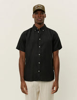 Konrad Linen SS Shirt - Black