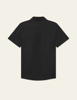 Konrad Linen SS Shirt - Black